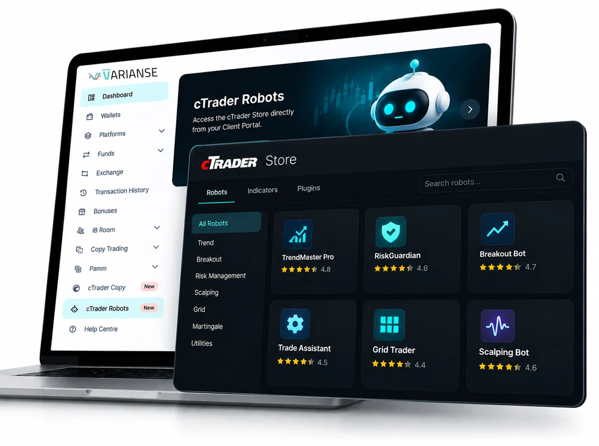 VARIANSE adds cTrader Robots to its Client Portal
